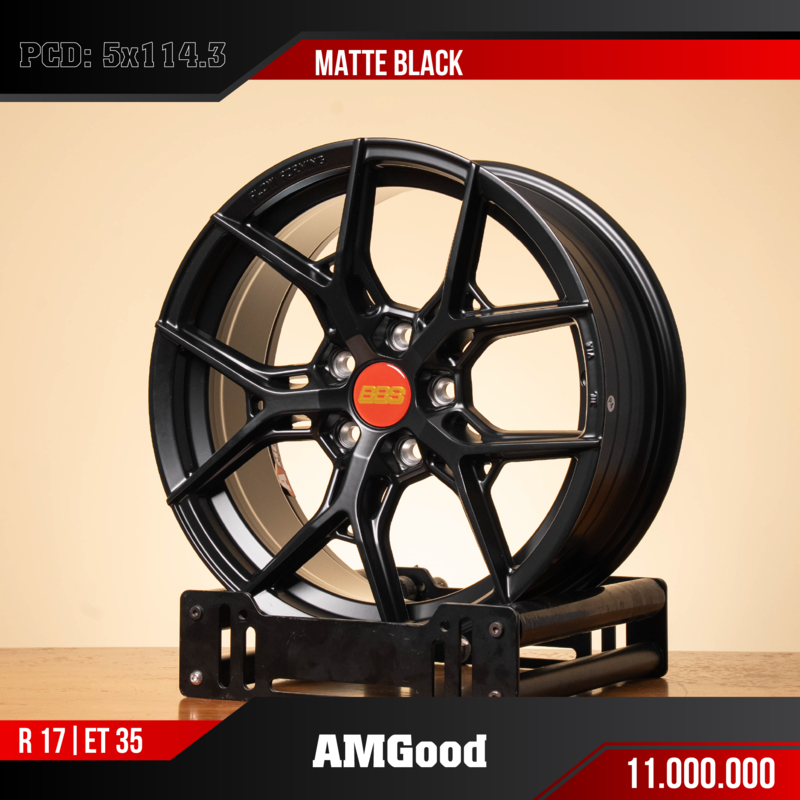 Amgood Matte Black 17 Inch Et35 Mâm AMGood Matte Black 17 Inch ET35