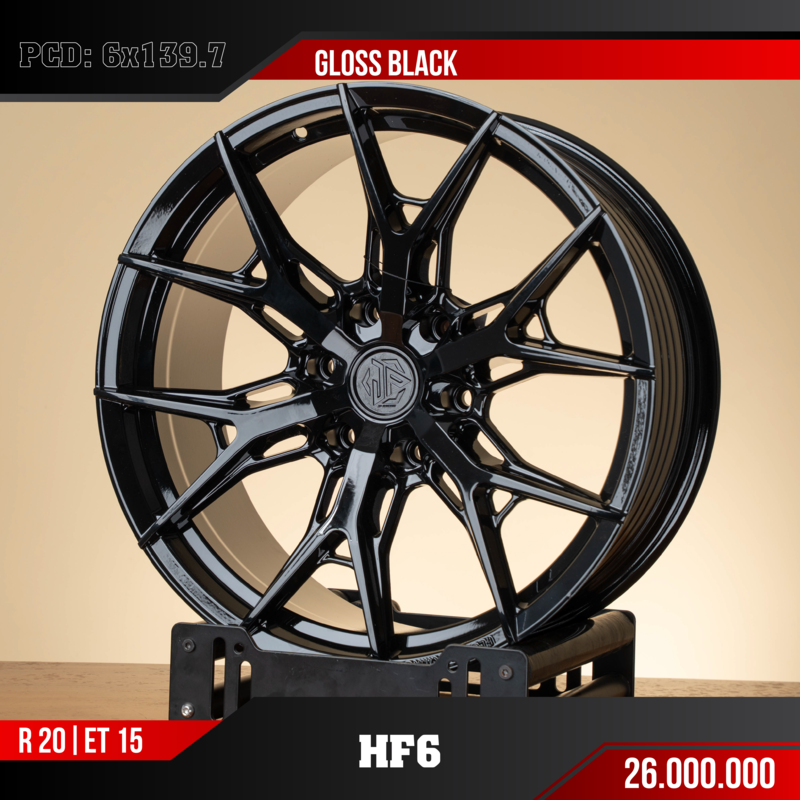 Hf6 Gloss Black 20 Inch Et15 Mâm HF6 Gloss Black 20 Inch ET15