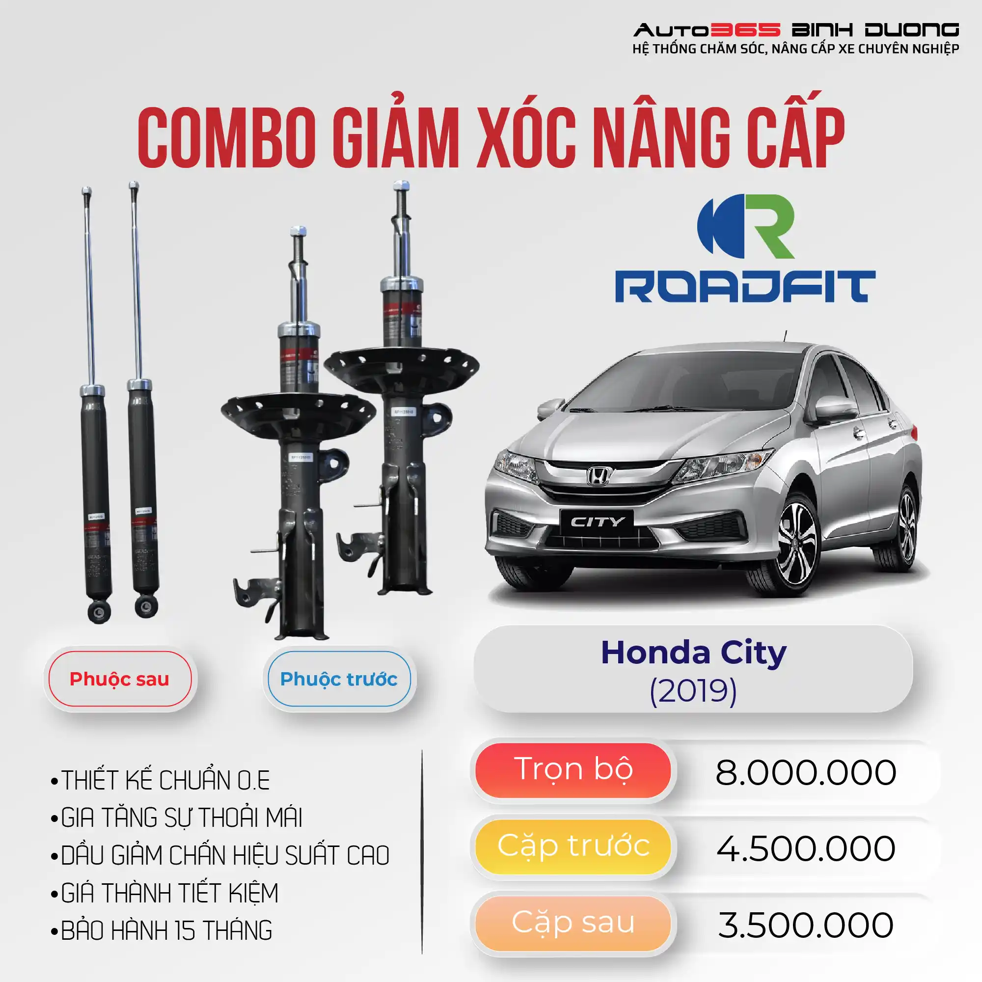 Phuộc Roadfit cho Honda City (2019)