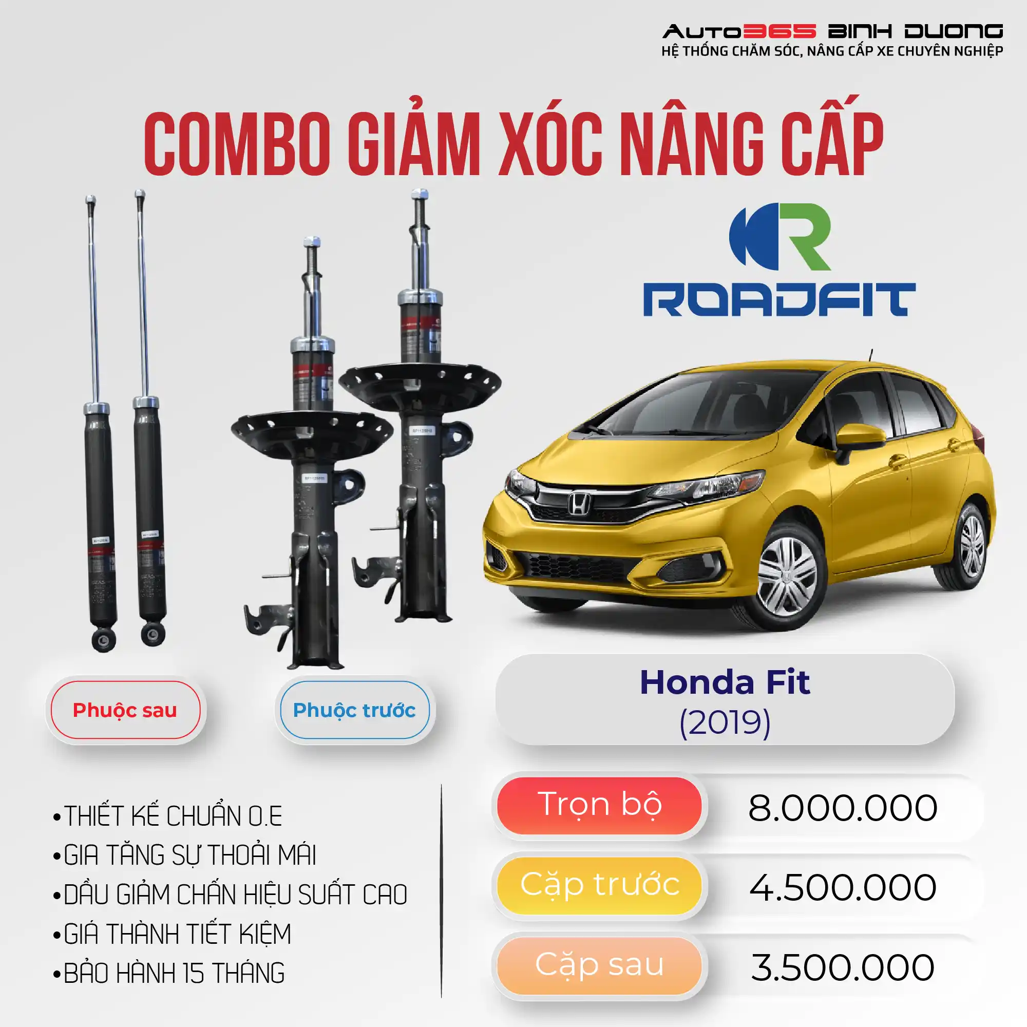 Phuộc Roadfit cho Honda Fit (2019)