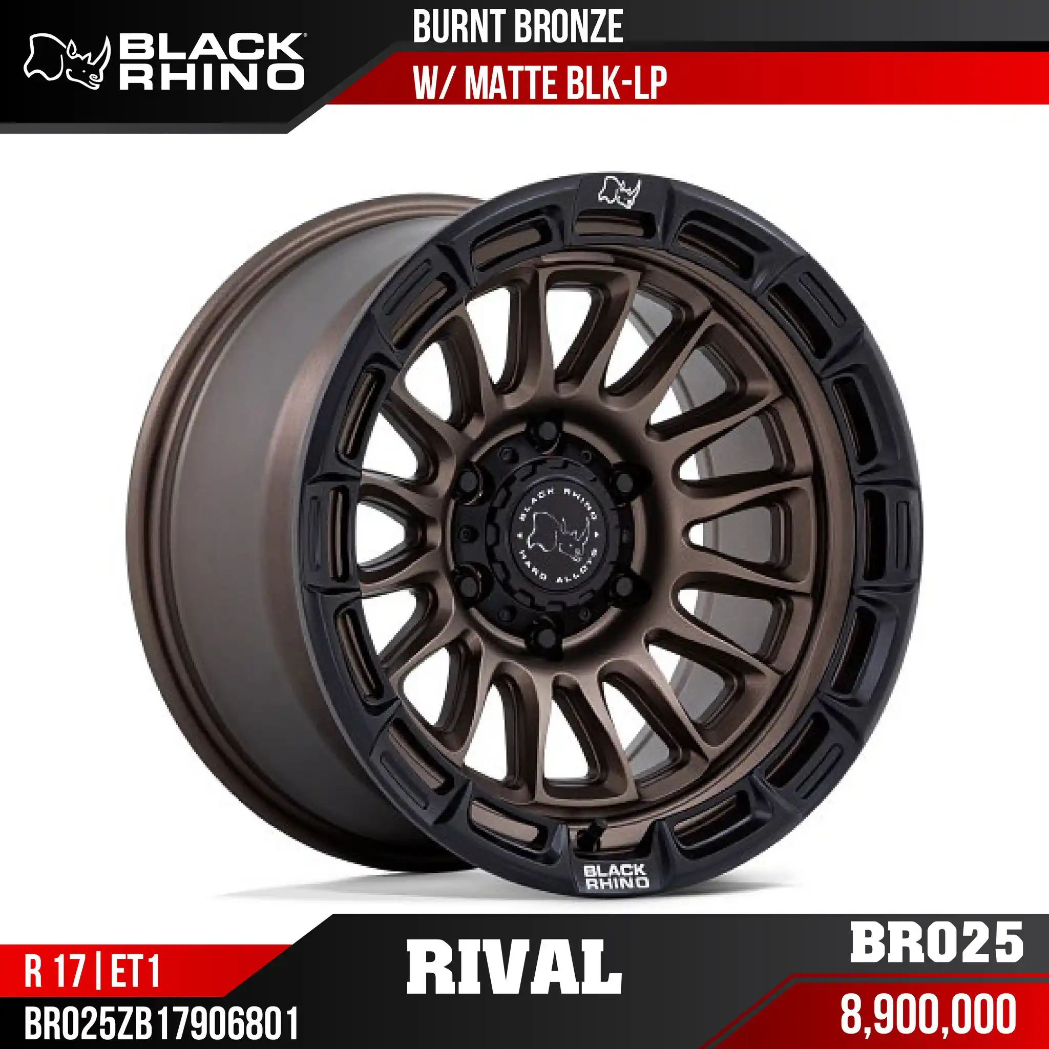 MÂM BLACK RHINO RIVAL BR025 BURNT BRONZE W MATTE BLK-LP