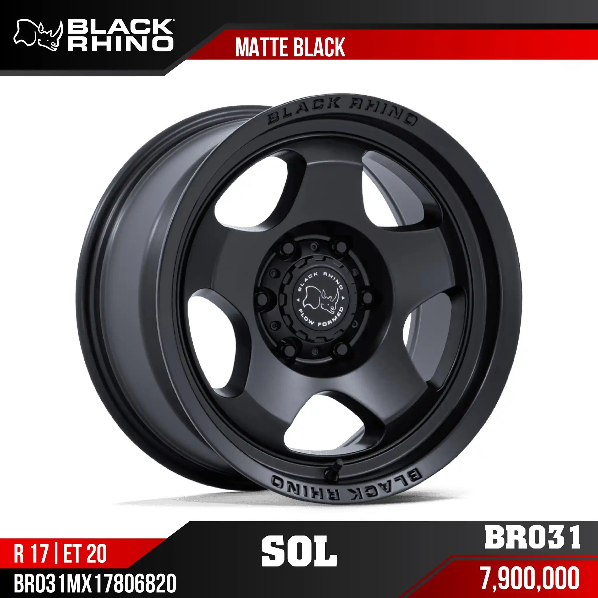 MÂM BLACK RHINO SOL BR031 MATTE BLACK ET20