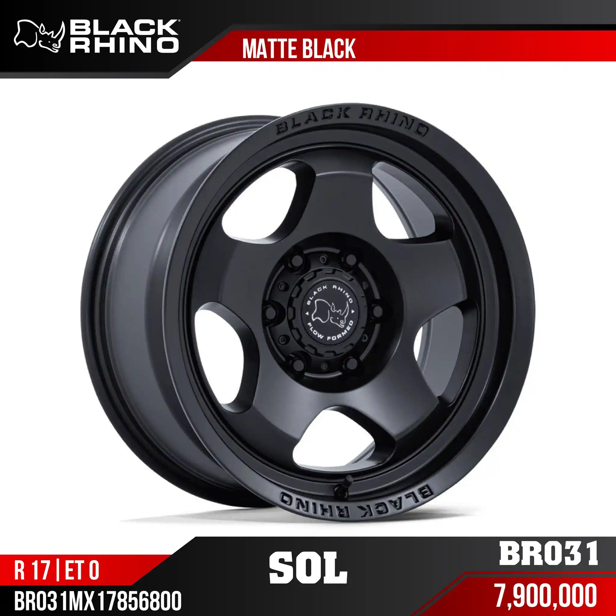 MÂM BLACK RHINO SOL BR031 MATTE BLACK ET0