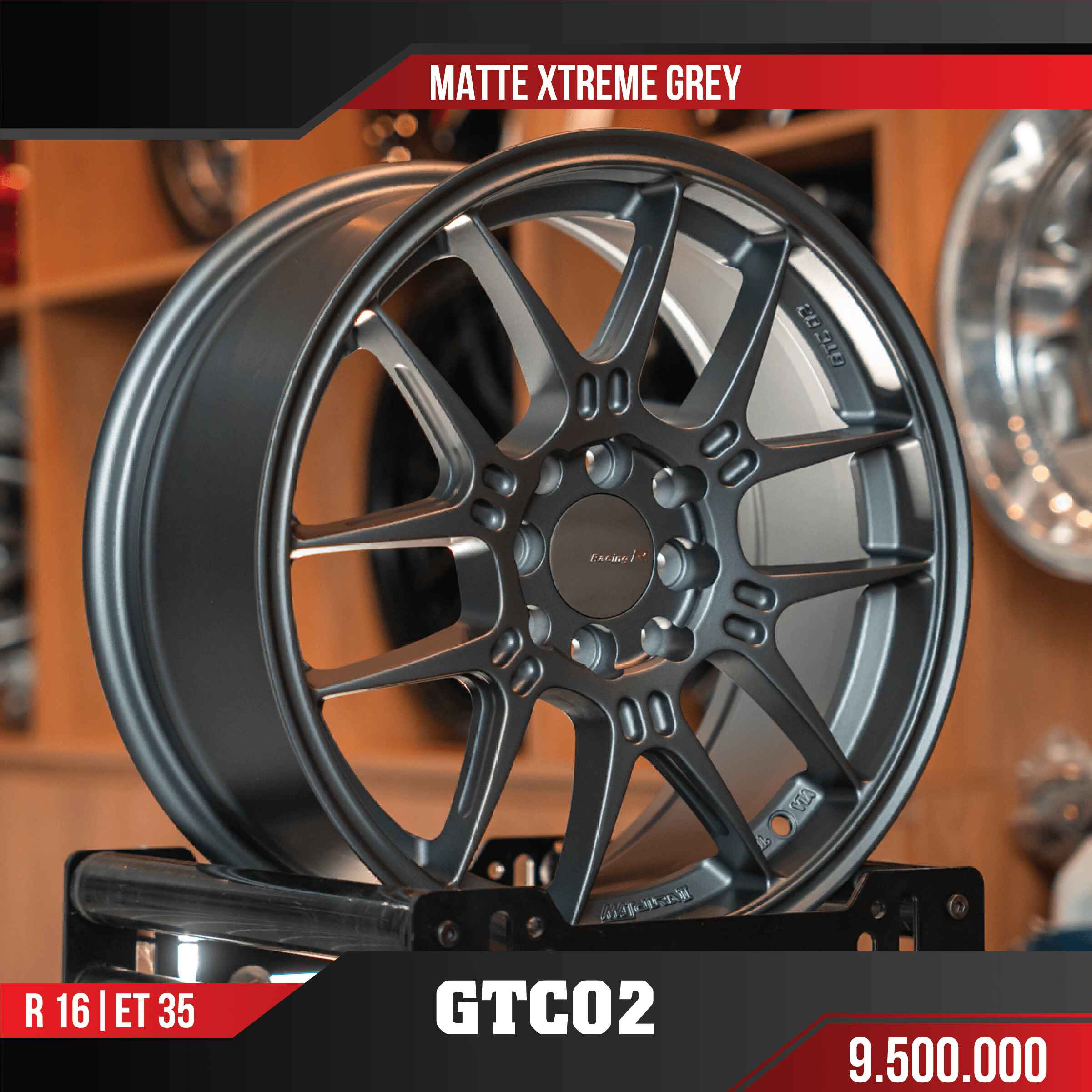 MÂM VF3 GTCO2 MATTE XTREME GREY 16 INCH ET35