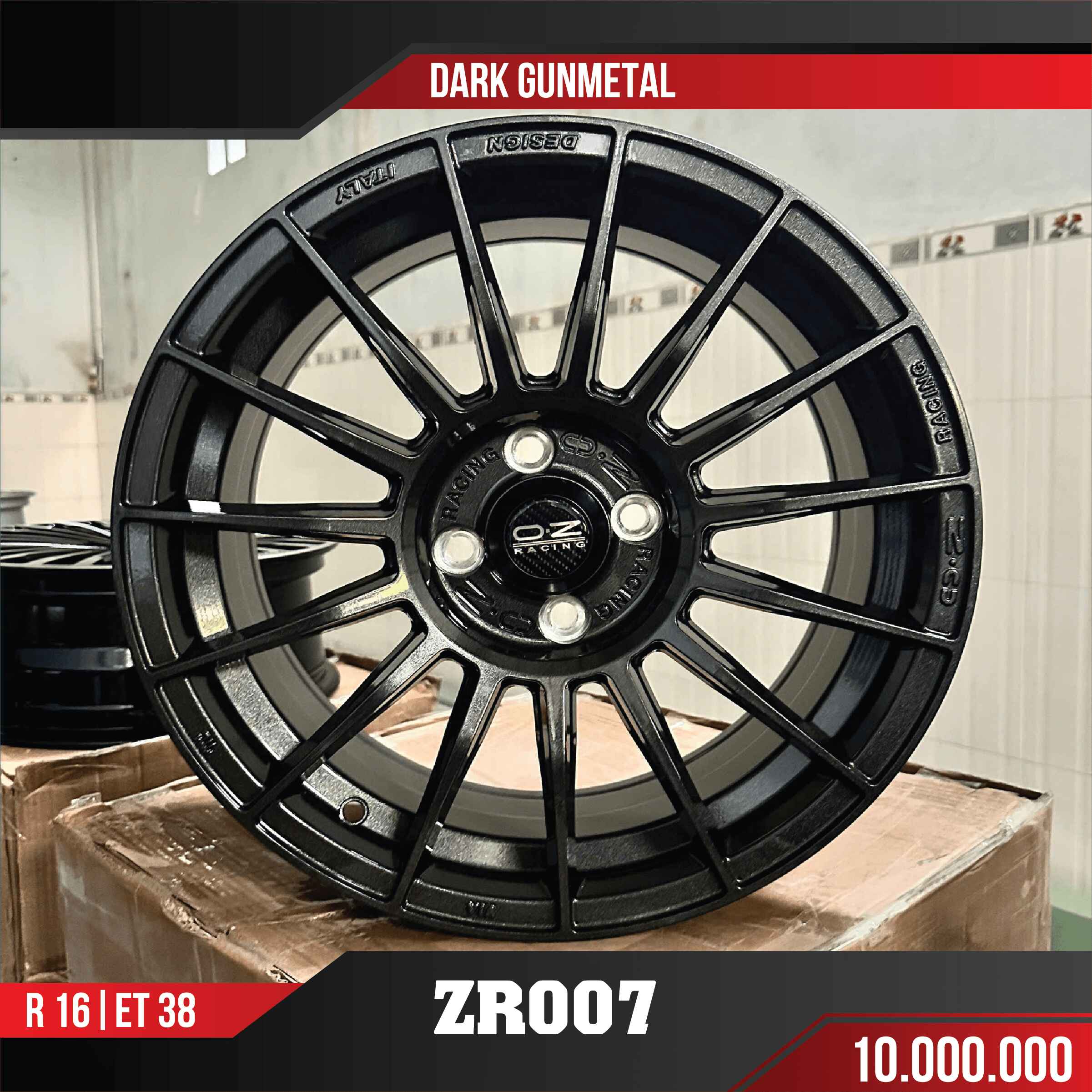 MÂM VF3 ZR007 DARK GUNMETAL 16 INCH ET38