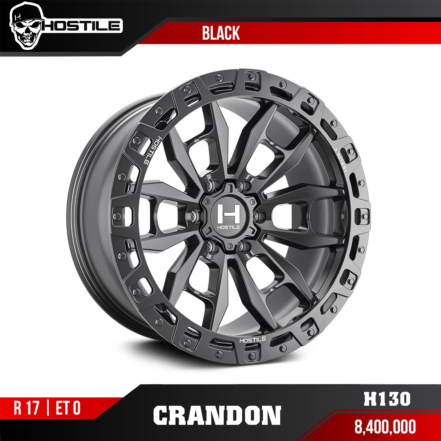 Mâm Hostile H130 Crandon Black