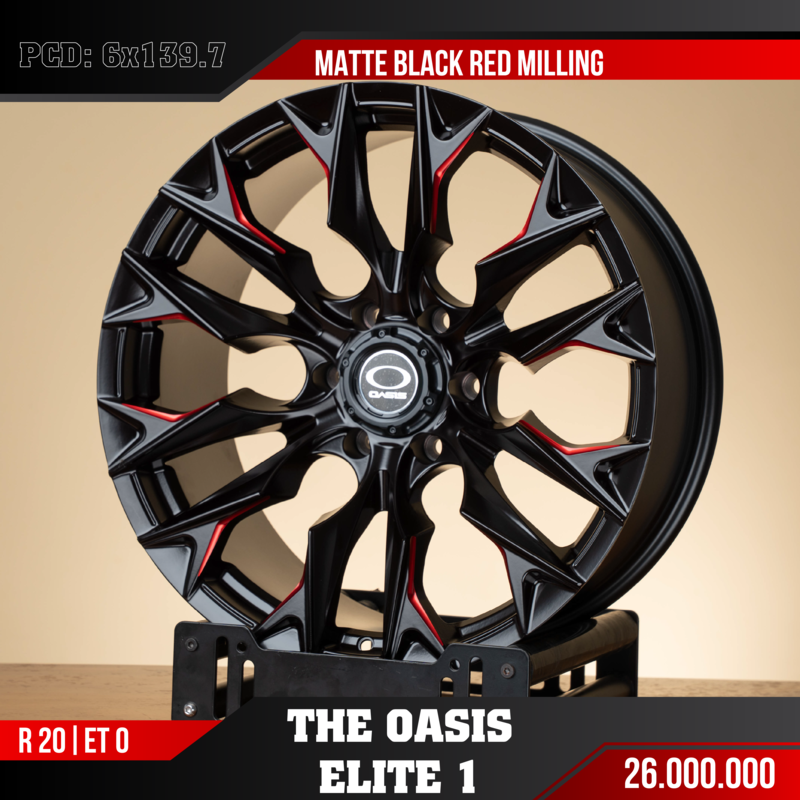 Oasis Elite 1 Matte Black Red Milling 20 Inch Et0 MâmOasis Elite 1 Matte Black Red Milling 20 Inch ET0