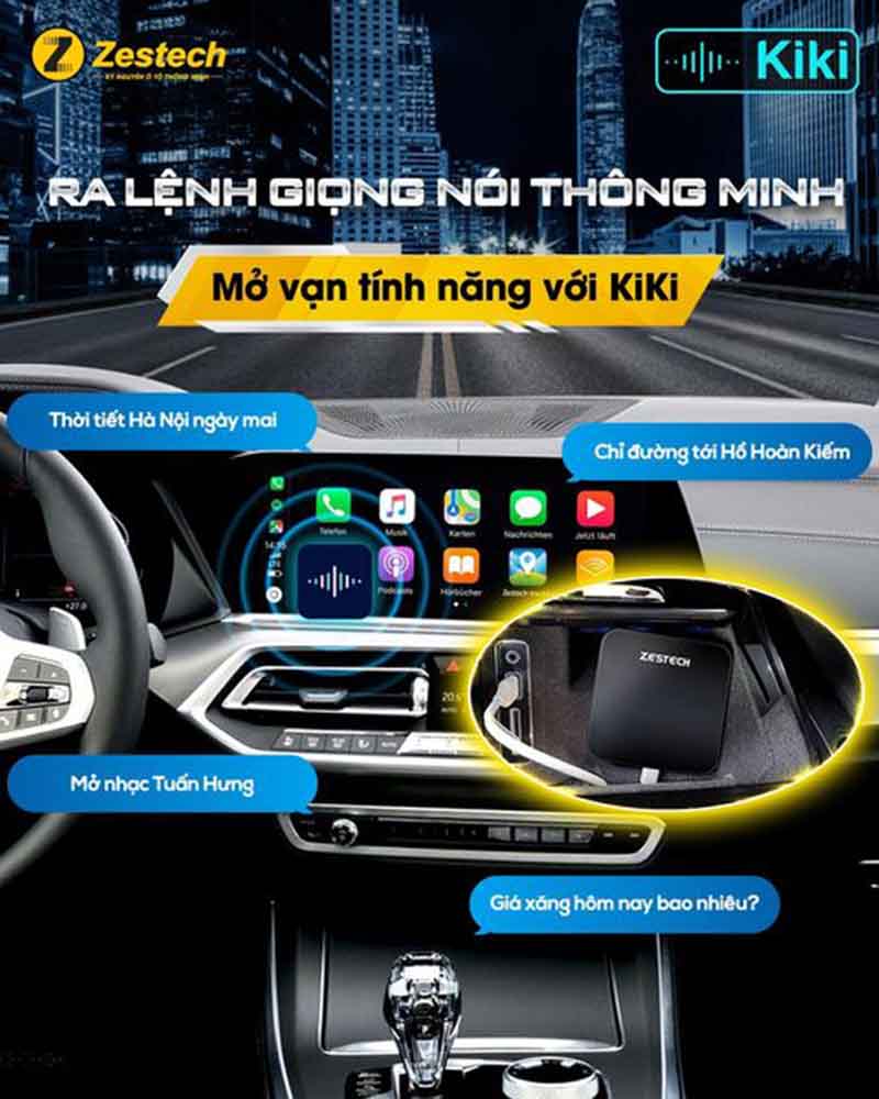 Android Box Zestech Dx265 Pro - Auto365 Bình Dương Ra lệnh bằng giọng nói thông minh