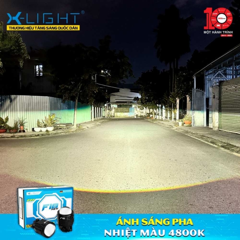 Ánh sáng Pha Đèn Bi Gầm X-Light F10 New 2025 đủ tốt, đủ xa để hỗ trợ quan sát đường dài