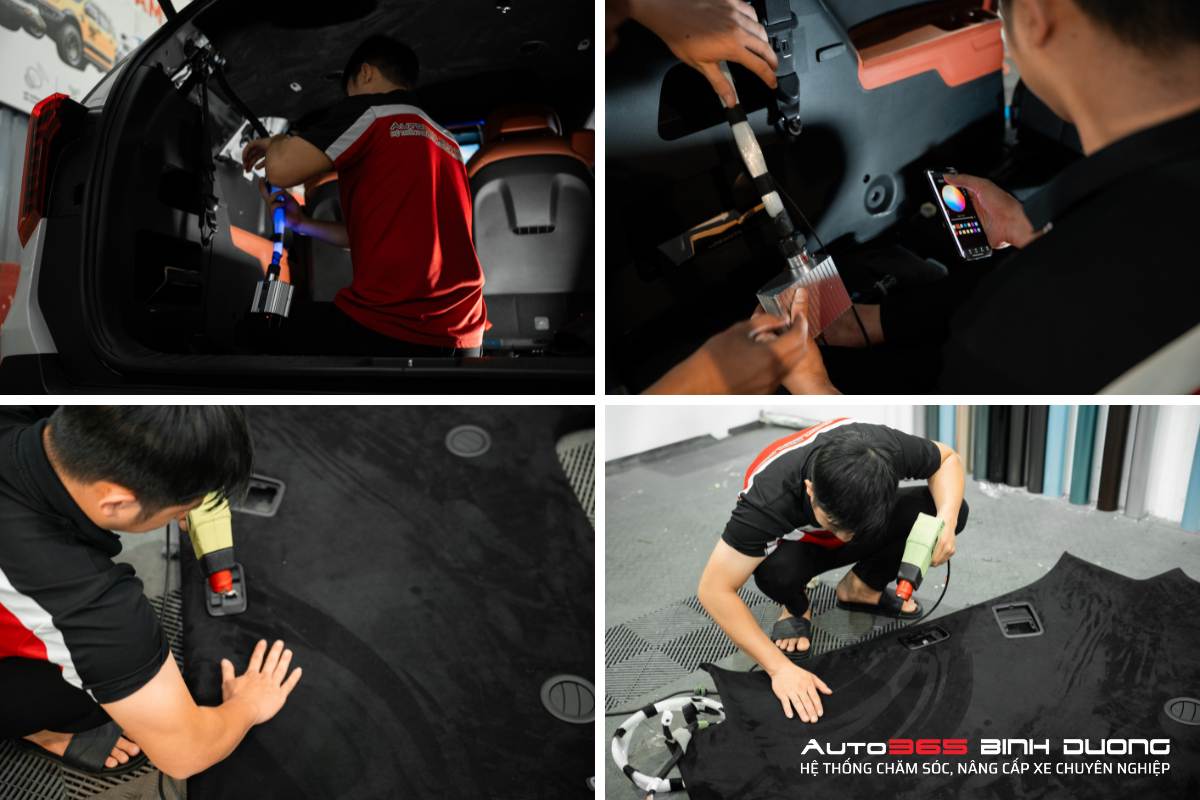 Bọc Trần Da Lộn Kia Carnival Kết Hợp Trần Sao Rơi Độc Đáo - Auto365 Bình Dương Bọc trần da lộn KIA Carnival ở Auto365 Bình Dương được thực hiện theo quy trình chuẩn sát