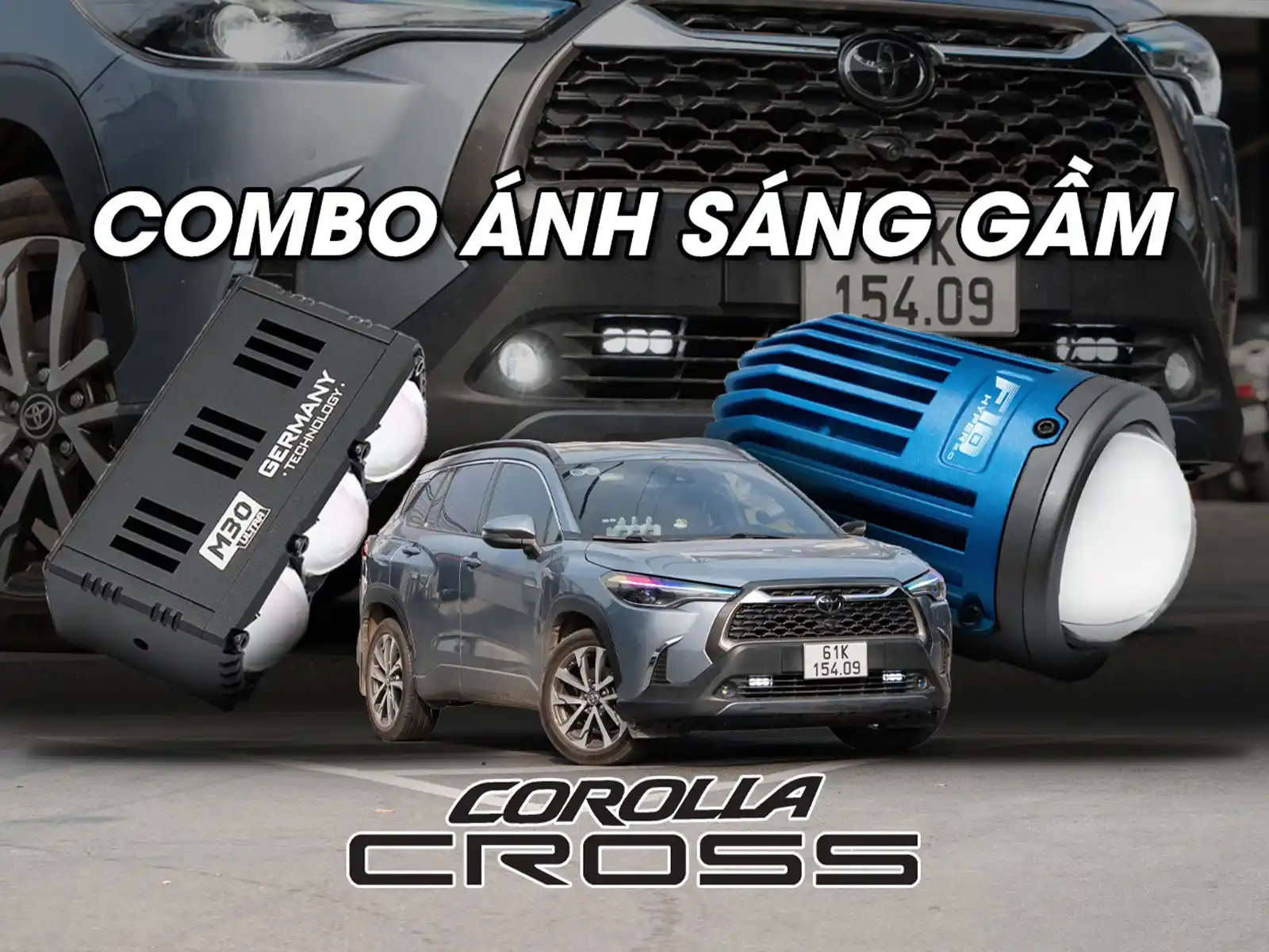 Toyota Corolla Cross Nâng Cấp Combo Bi Gầm X-Light F10 Hyper 2.0 &Amp; Trợ Sáng M30 - Auto365 Bình Dương corolla cross nang cap anh sang gam