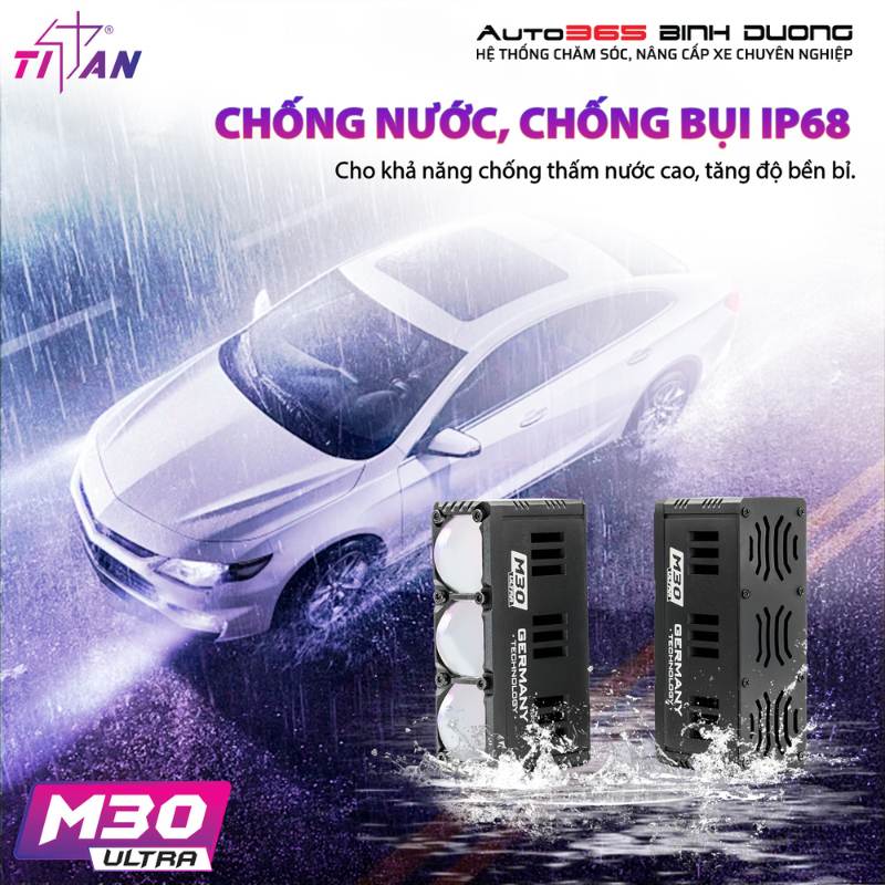Đèn trợ sáng Titan M30 Ultra đạt khả năng chống nước tốt