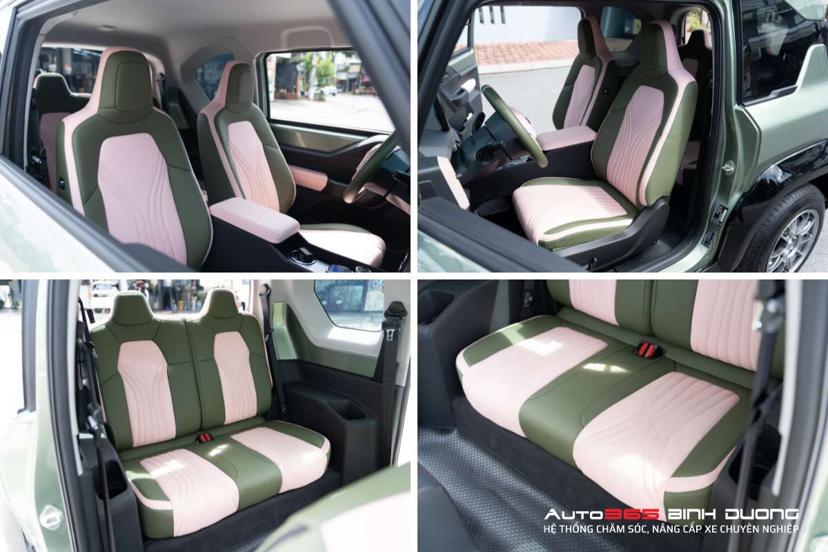 Dịch Vụ Bọc Ghế Da Ô Tô Trọn Gói – Tư Vấn Miễn Phí, Thi Công Trong Ngày - Auto365 Bình Dương Thiết kế bọc da Nappa cho phần ghế trước và sau VF3