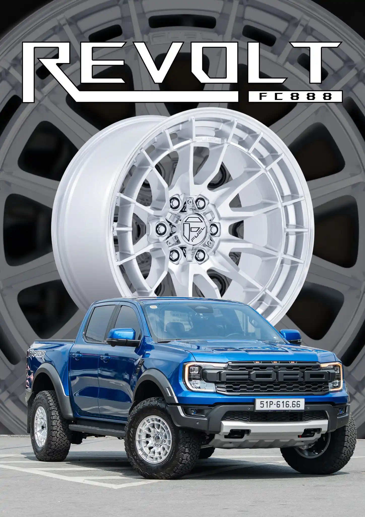 Ford Raptor &Amp; Fuel Revolt Fc888: Đánh Thức Bản Lĩnh &Quot;Đức Vua&Quot; Từ Dàn Chân Hoàn Hảo - Auto365 Bình Dương ford raptor len dan chan 1