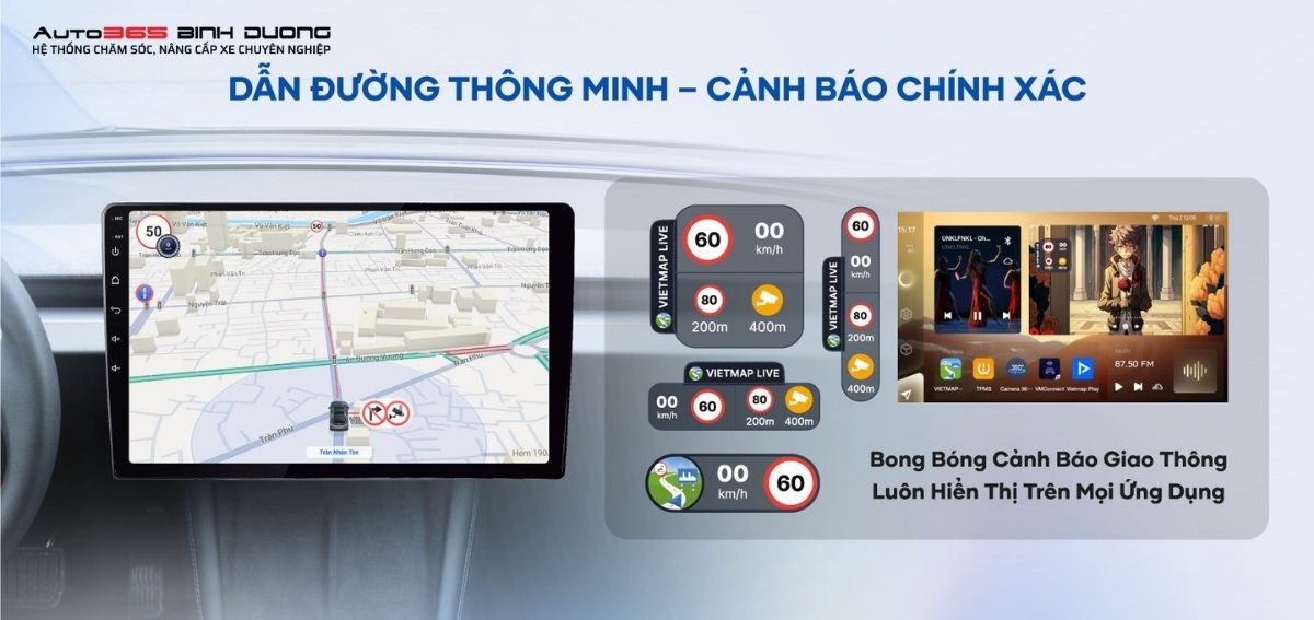 Tích hợp Vietmap Live cảnh báo giúp lái xe an toàn
