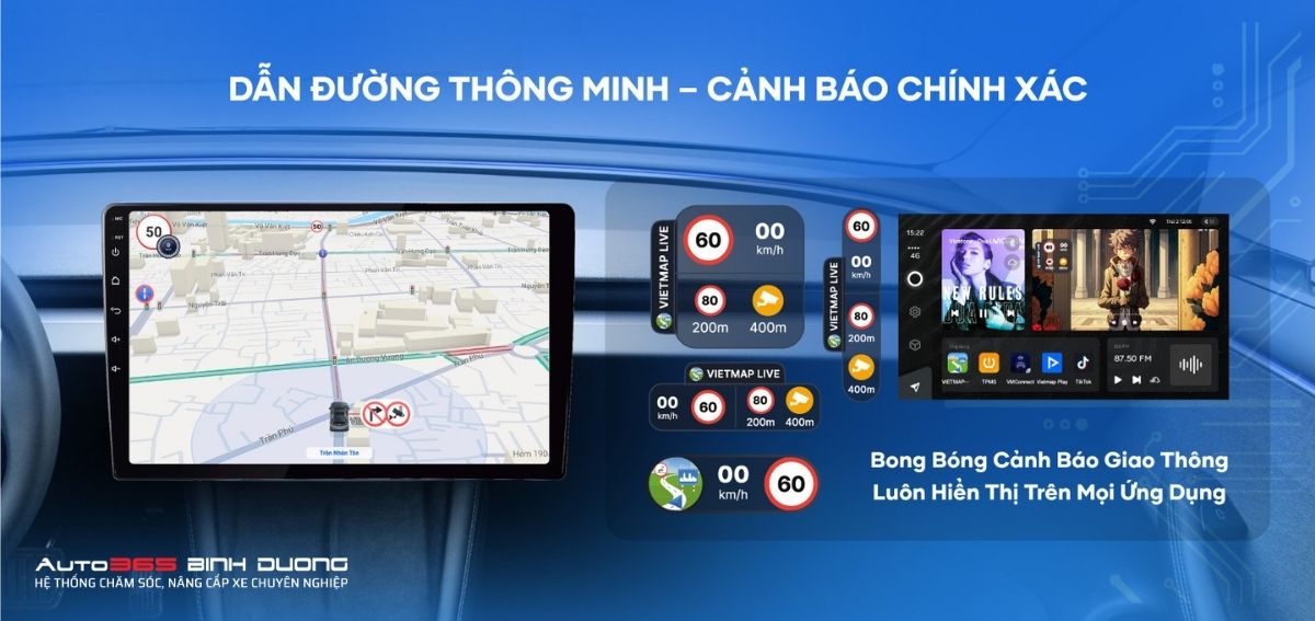 Màn hình Android TEYES CC3L Lite hỗ trợ cảnh báo chính xác