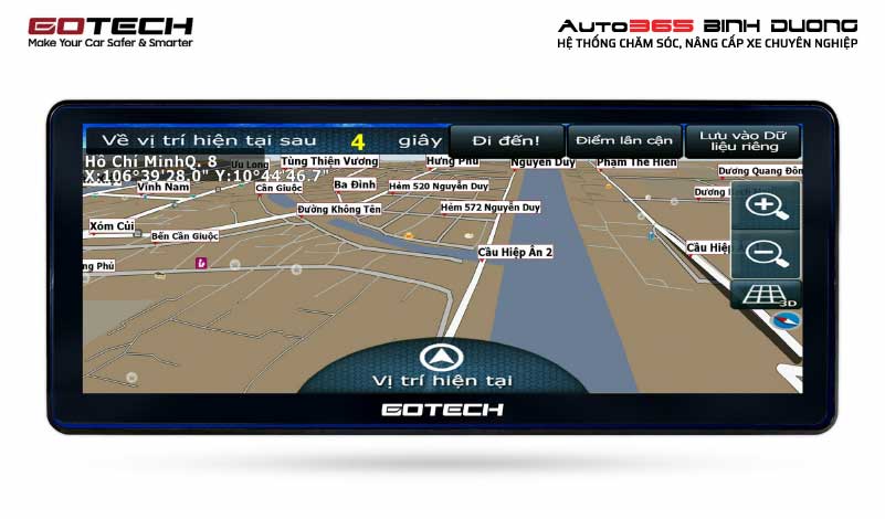 Màn Hình Gotech Evo | Màn Hình Ô Tô Thông Minh - AUTO365 BÌNH DƯƠNG Kèm tính năng bản đồ thông minh an toàn và nhanh chóng cho mỗi hành trình