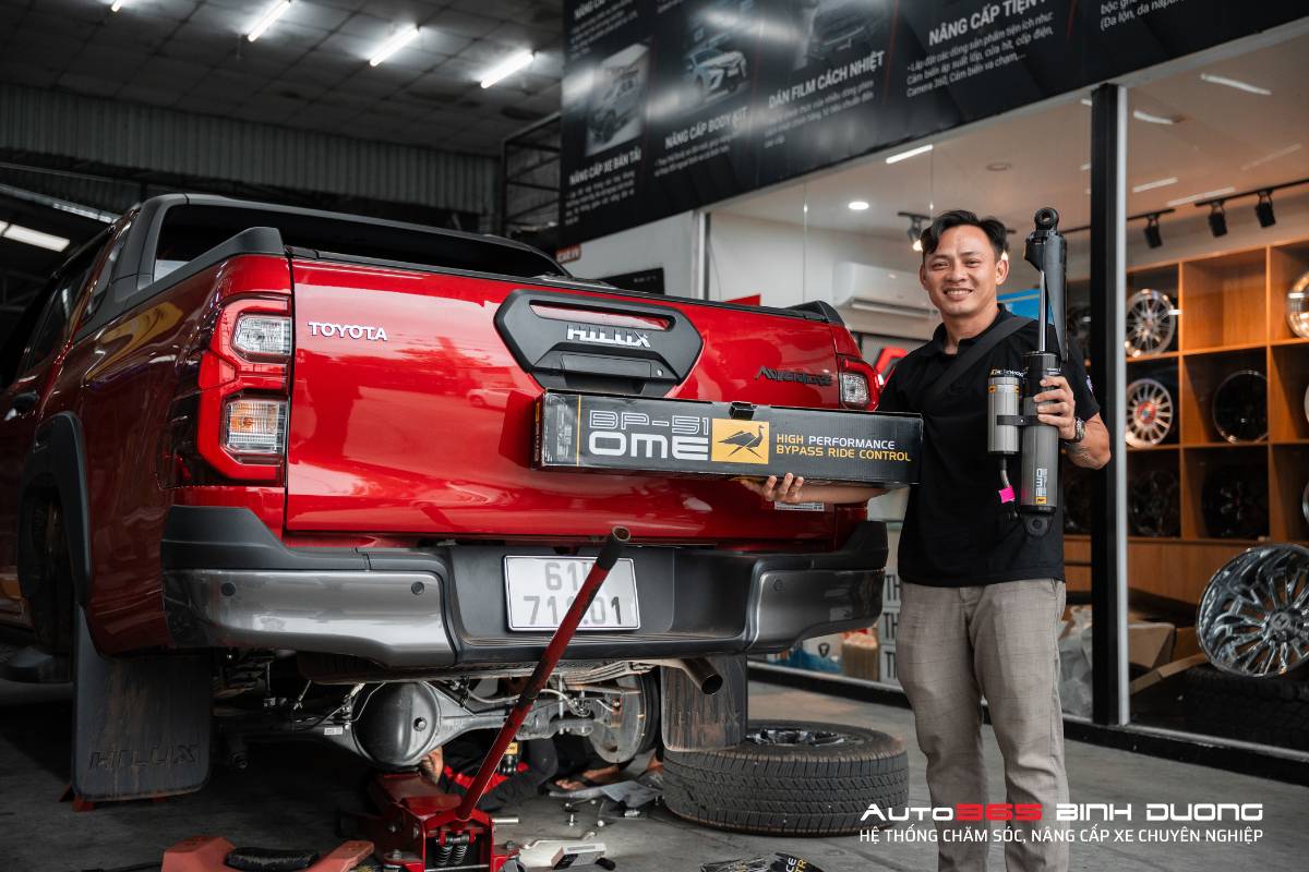 Nâng Cấp Phuộc Toyota Hilux Ở Bình Dương - Tp. Hồ Chí Minh Giá Tốt Với Set Giảm Xóc Ome Bp51 - Auto365 Bình Dương Auto365 Bình Dương là địa chỉ Nâng cấp phuộc Toyota Hilux OME BP51 chính hãng giá tốt tại Bình Dương - TP. HCM