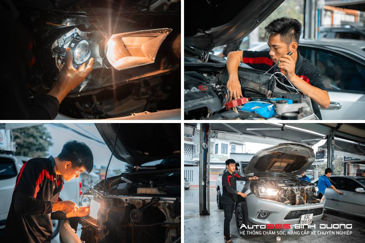 Nâng Cấp Phuộc Toyota Hilux Ở Bình Dương - Tp. Hồ Chí Minh Giá Tốt Với Set Giảm Xóc Ome Bp51 - Auto365 Bình Dương Độ đèn bán tải Toyota Hilux được thực hiện bởi đội ngũ kỹ thuật chuyên nghiệp, giàu kinh nghiệm
