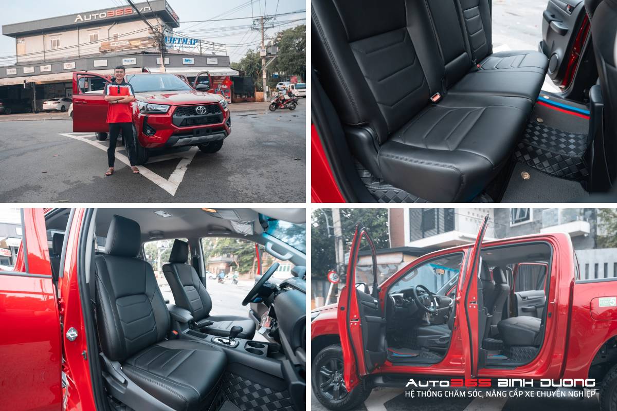 Nâng Cấp Phuộc Toyota Hilux Ở Bình Dương - Tp. Hồ Chí Minh Giá Tốt Với Set Giảm Xóc Ome Bp51 - Auto365 Bình Dương Thi công bọc da nội thất Toyota Hilux tại Auto365 Bình Dương