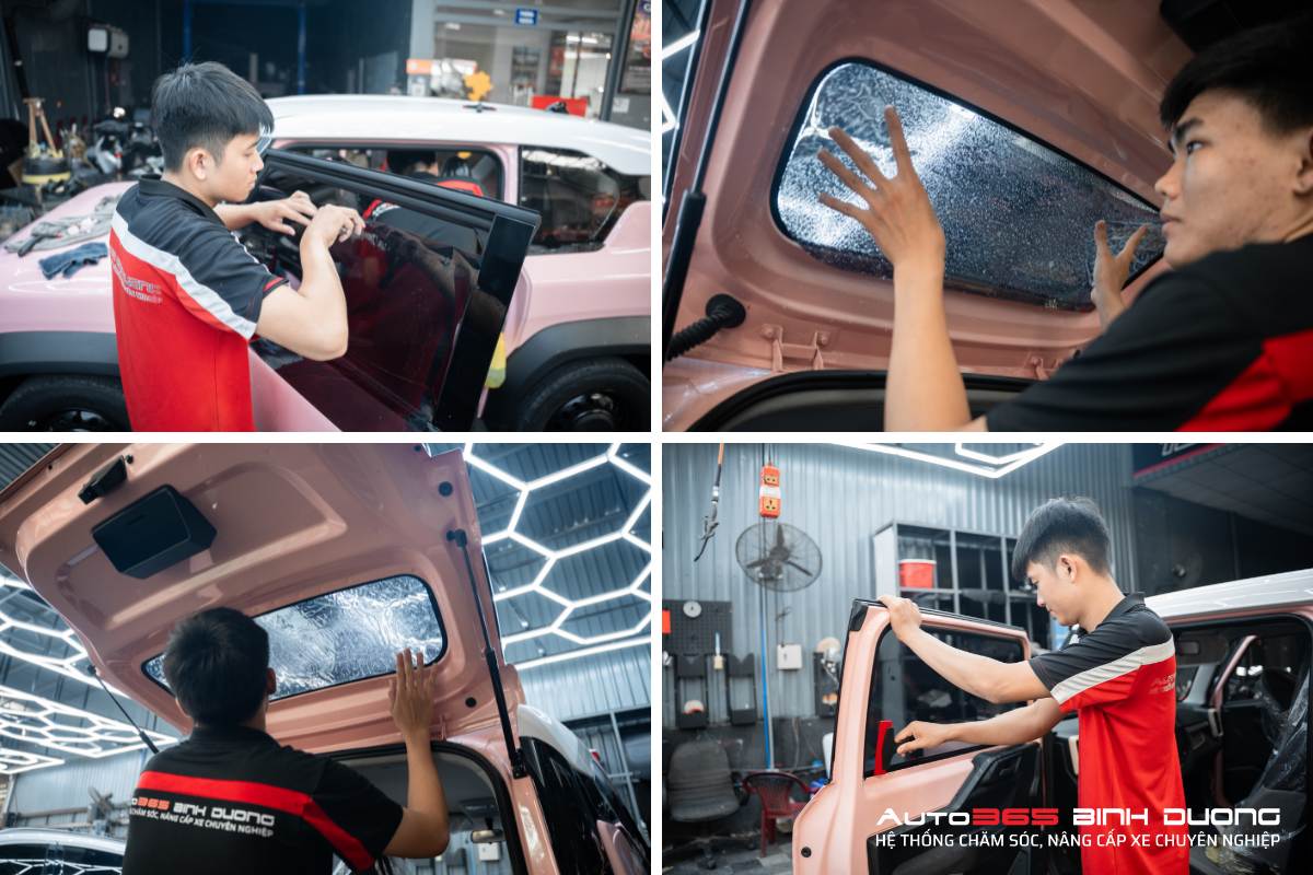 Thi Công Dán Phim Cách Nhiệt Inmax Cho Vf3 Ở Bình Dương - Auto365 Bình Dương Thi công dán phim cách nhiệt Inmax cho VF3 tại Auto365 Bình Dương