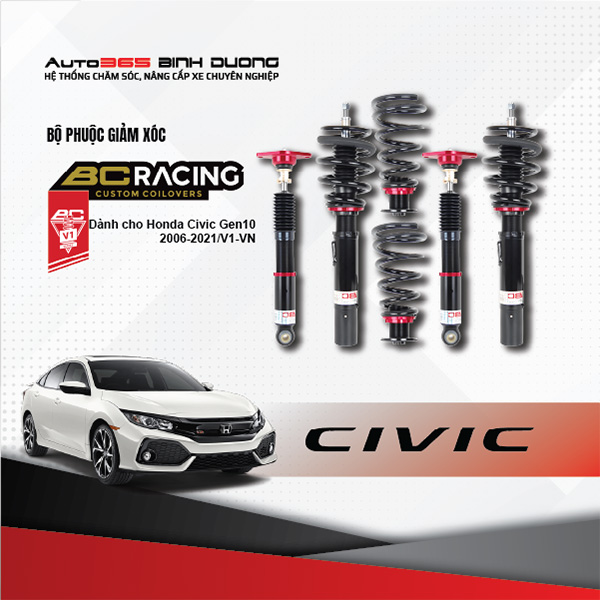 Phuộc BC Racing Honda Civic GEN10 V1-VN Đời 2006-2021