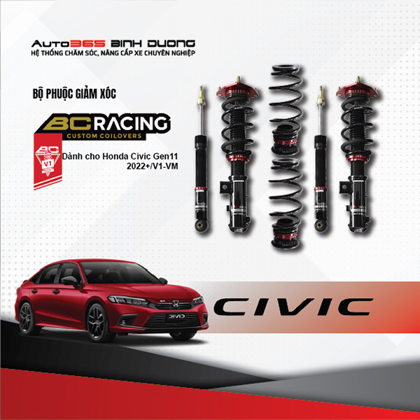 Phuộc BC Racing Honda Civic GEN11 V1-VM 2022+
