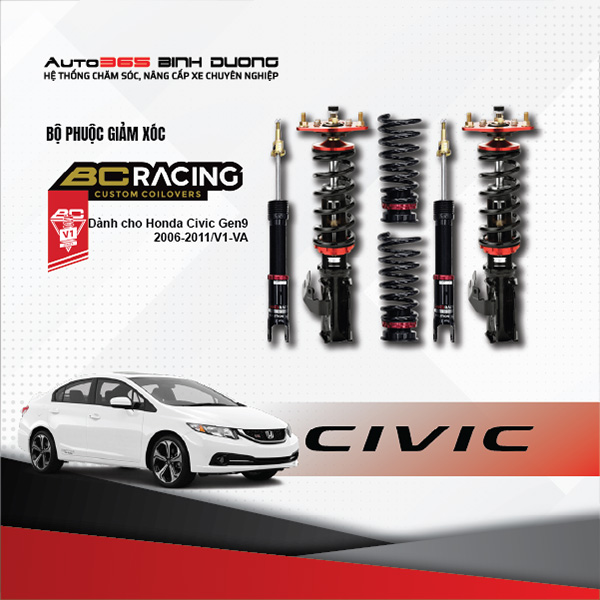 Phuộc BC Racing Honda Civic GEN9 V1-VA Đời 2006-2011