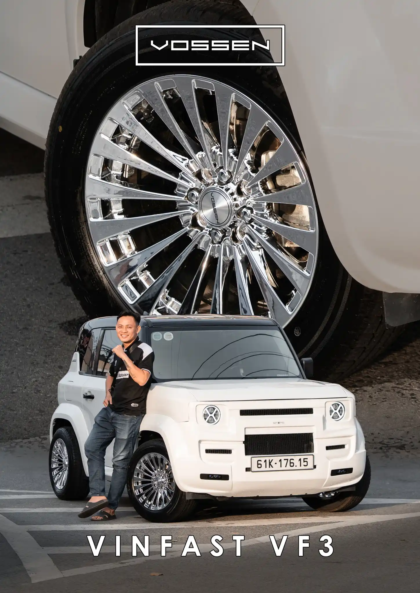 Vinfast Vf3 Độ Mâm Vossen: Diện Mạo Khai Xuân, Chiếm Trọn Spotlight Tết 2026 - Auto365 Bình Dương vf3 len mam vossen 3